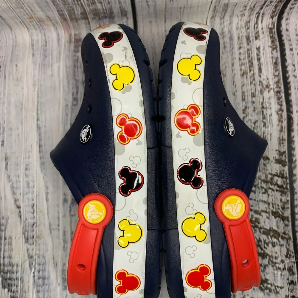 CROCS Navy Red Yellow Mickey Accent Clog